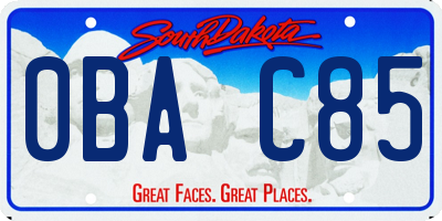 SD license plate 0BAC85