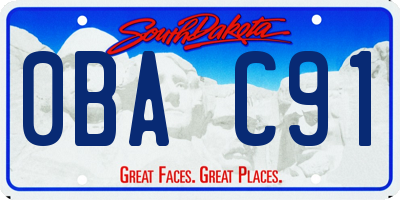 SD license plate 0BAC91