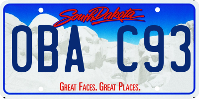 SD license plate 0BAC93