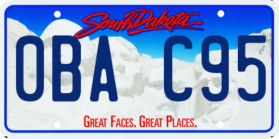 SD license plate 0BAC95