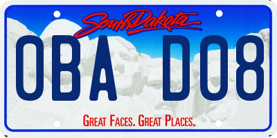 SD license plate 0BAD08