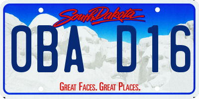 SD license plate 0BAD16