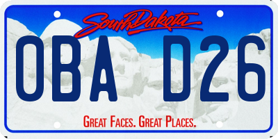 SD license plate 0BAD26