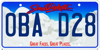 SD license plate 0BAD28