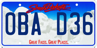 SD license plate 0BAD36