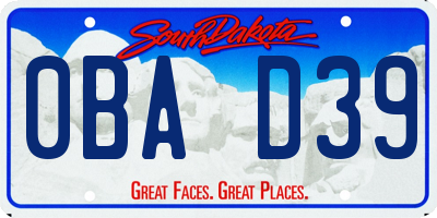 SD license plate 0BAD39