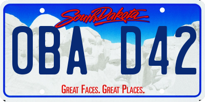 SD license plate 0BAD42