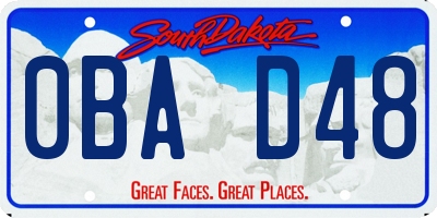 SD license plate 0BAD48