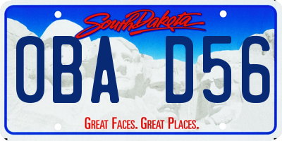 SD license plate 0BAD56