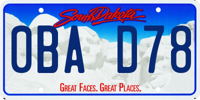 SD license plate 0BAD78