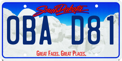 SD license plate 0BAD81