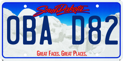 SD license plate 0BAD82