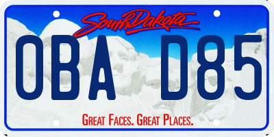 SD license plate 0BAD85