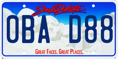 SD license plate 0BAD88