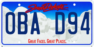 SD license plate 0BAD94