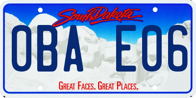 SD license plate 0BAE06