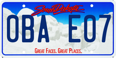 SD license plate 0BAE07