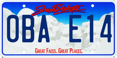 SD license plate 0BAE14