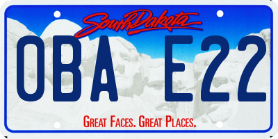 SD license plate 0BAE22