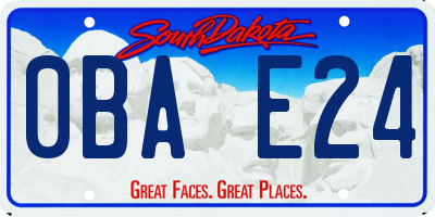 SD license plate 0BAE24