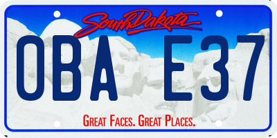 SD license plate 0BAE37
