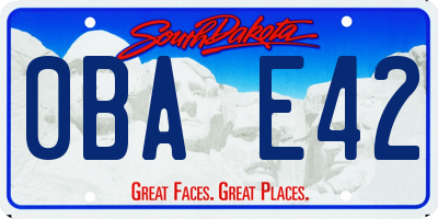SD license plate 0BAE42