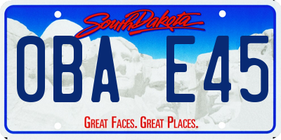 SD license plate 0BAE45