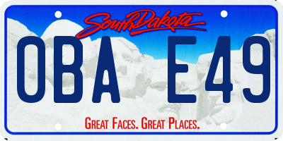 SD license plate 0BAE49