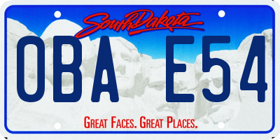 SD license plate 0BAE54