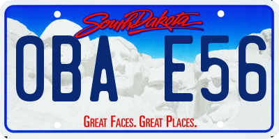 SD license plate 0BAE56
