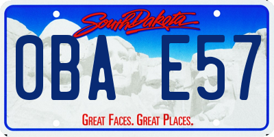 SD license plate 0BAE57