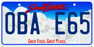 SD license plate 0BAE65