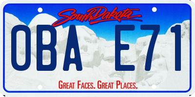 SD license plate 0BAE71