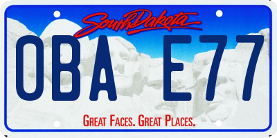 SD license plate 0BAE77