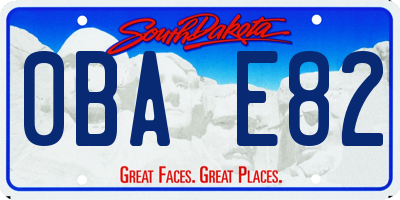 SD license plate 0BAE82