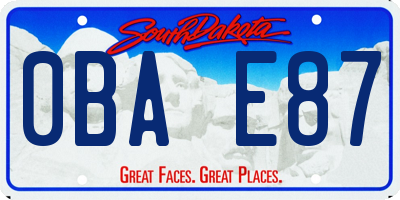 SD license plate 0BAE87