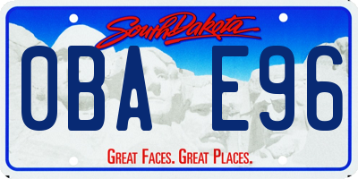 SD license plate 0BAE96