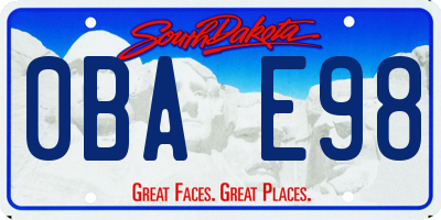 SD license plate 0BAE98