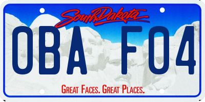 SD license plate 0BAF04