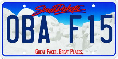 SD license plate 0BAF15