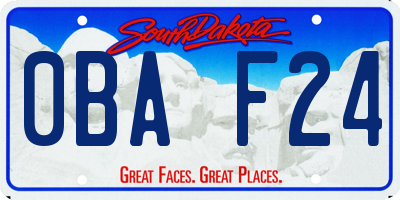 SD license plate 0BAF24