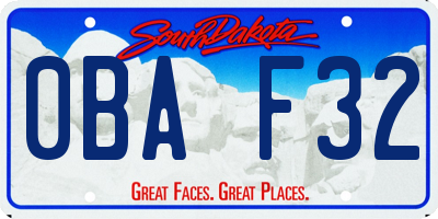 SD license plate 0BAF32