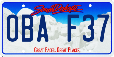 SD license plate 0BAF37