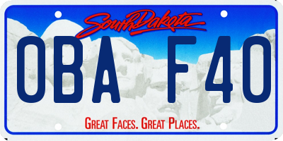 SD license plate 0BAF40