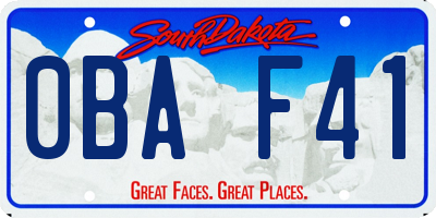SD license plate 0BAF41