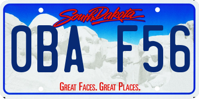 SD license plate 0BAF56