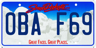 SD license plate 0BAF69