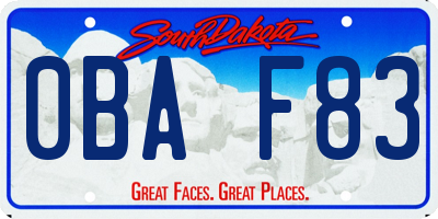 SD license plate 0BAF83