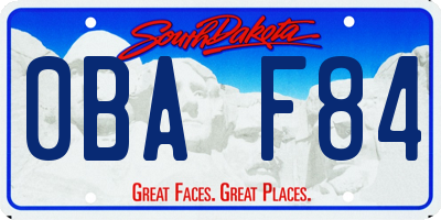 SD license plate 0BAF84