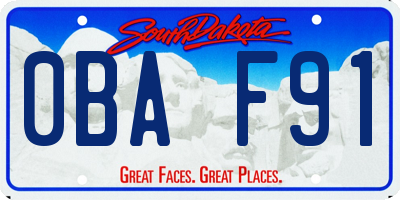 SD license plate 0BAF91